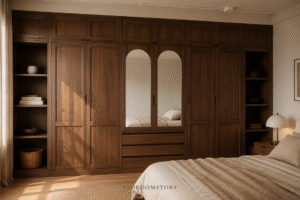Fit-in Wardrobe ไม้สักสำหรับห้องนอน